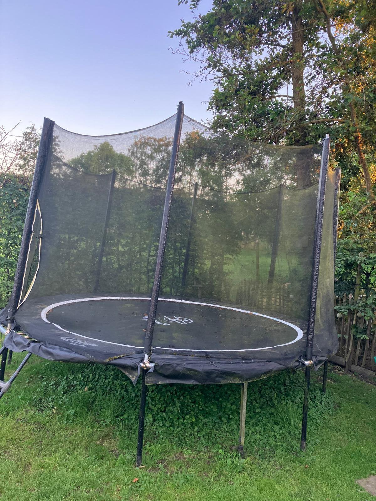 Trampolines Optimum Skyline Trampolineset Ø 3,66 m zwart, Enlèvement, Utilisé