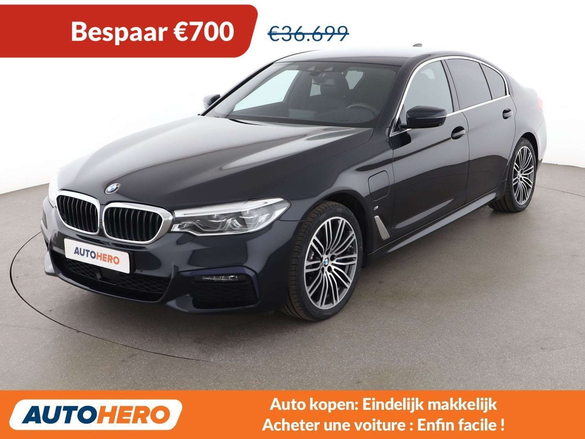 BMW 5 Serie 530 530e xDrive M Sport (bj 2020, automaat), 1935 kg, Gebruikt, Zwart, Hybride Elektrisch/Benzine