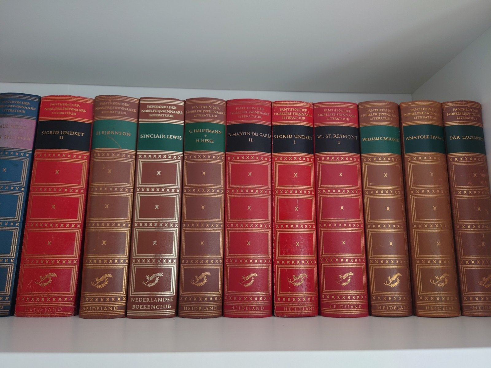 reeks 50 delen Pantheon der Nobelprijswinnaars  Literatuur, Livres, Enlèvement, Utilisé, Autres sujets/thèmes, Série complète
