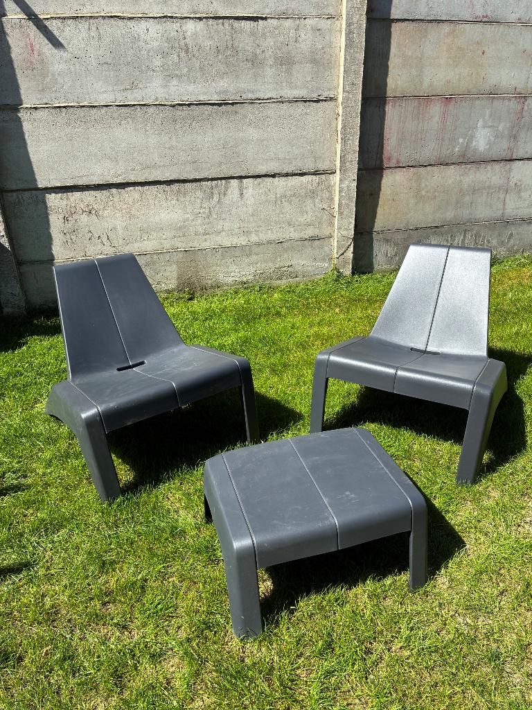 Tuinset, Tuin en Terras, Kunststof, Bijzettafel, Zo goed als nieuw, Tuinset