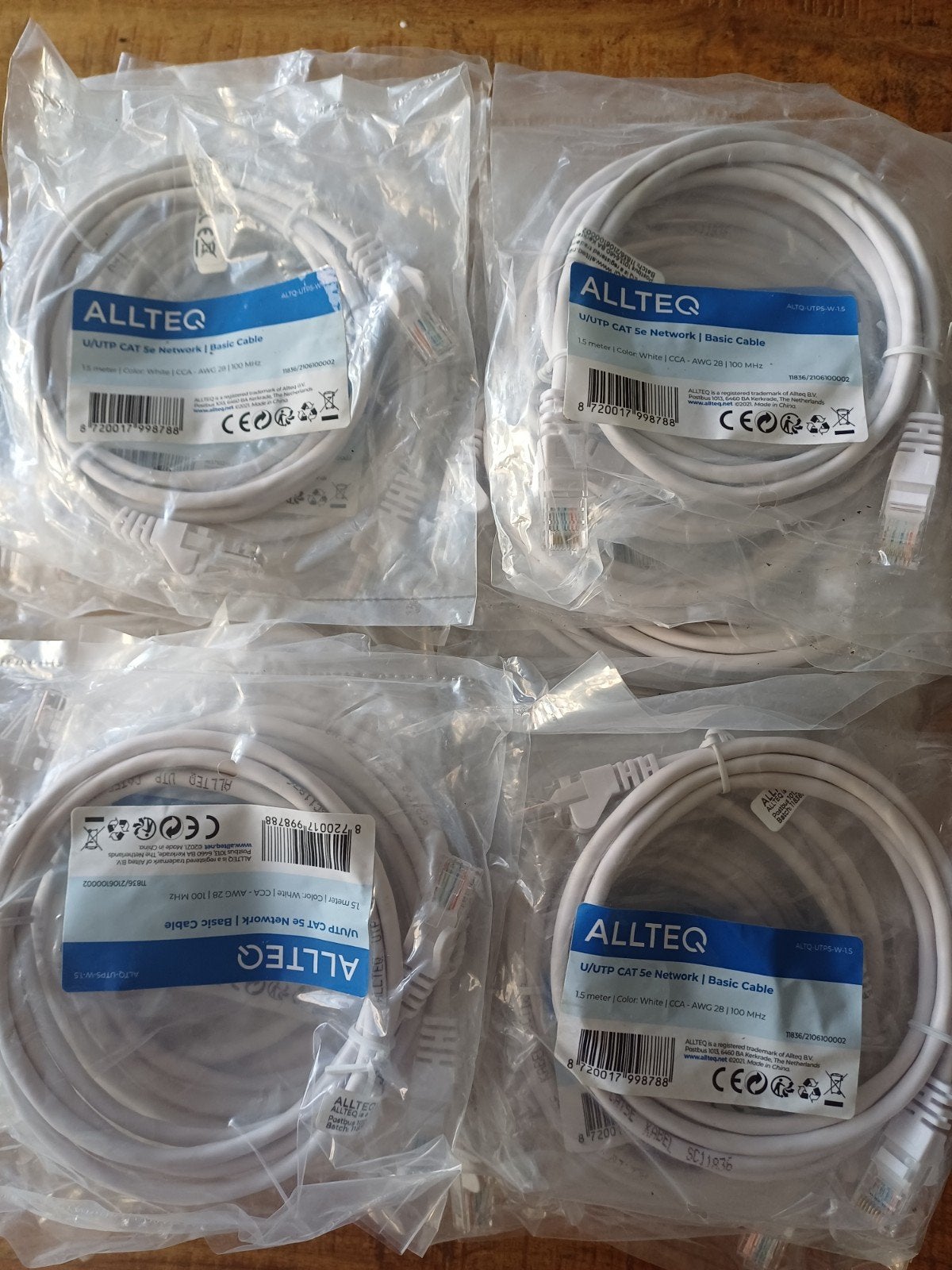 30 Cable UTP/Allteq ALTQ-UTP5-W-1.5, Informatique & Logiciels, Pc & Câble réseau, Enlèvement ou Envoi, Neuf