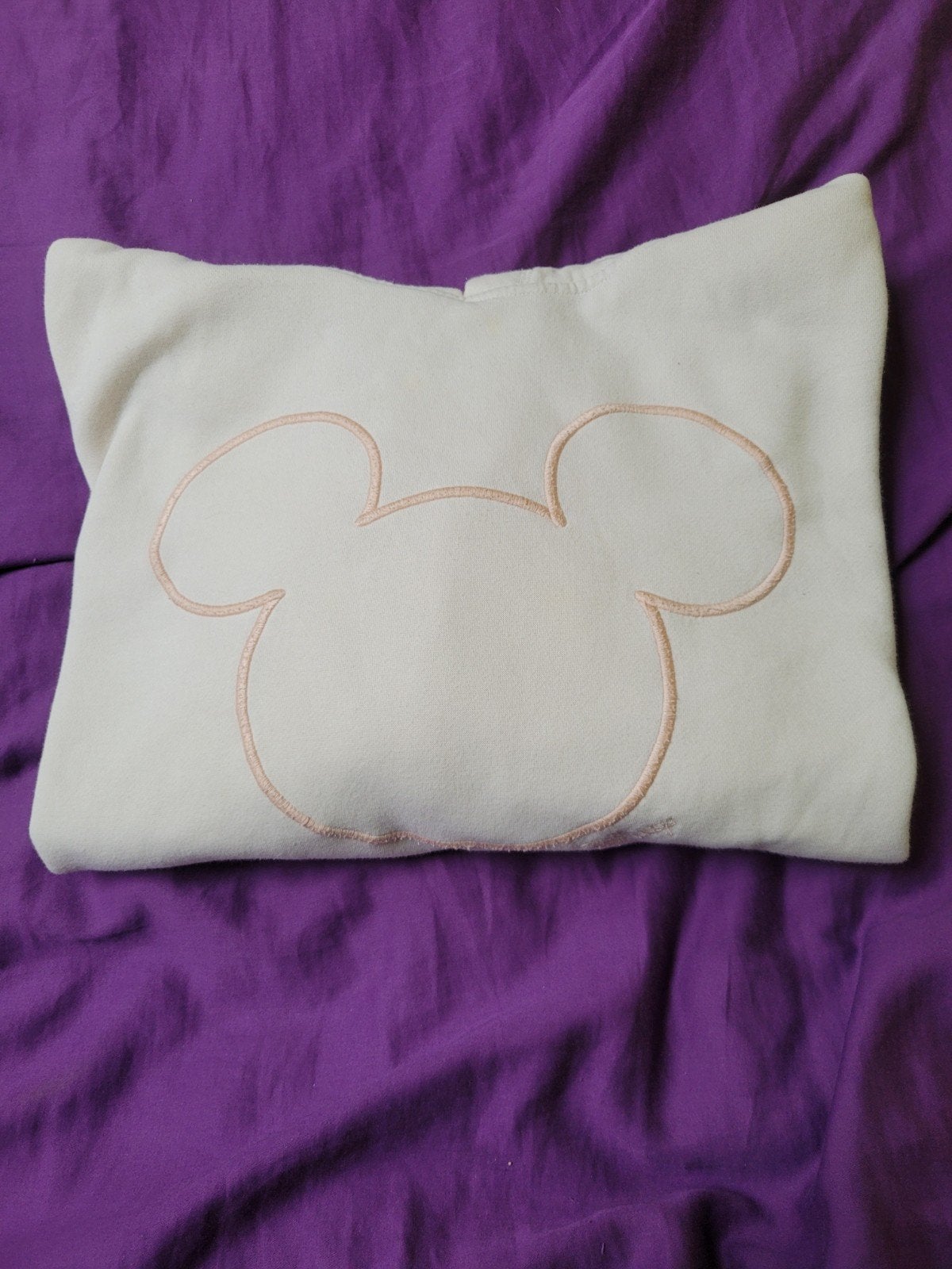 H&M x Disney L.O.G.G. Mickey Mouse Outline Hoodie – Maat XL, Kleding | Dames, Disney, Beige, Maat 46/48 (XL) of groter, Ophalen of Verzenden