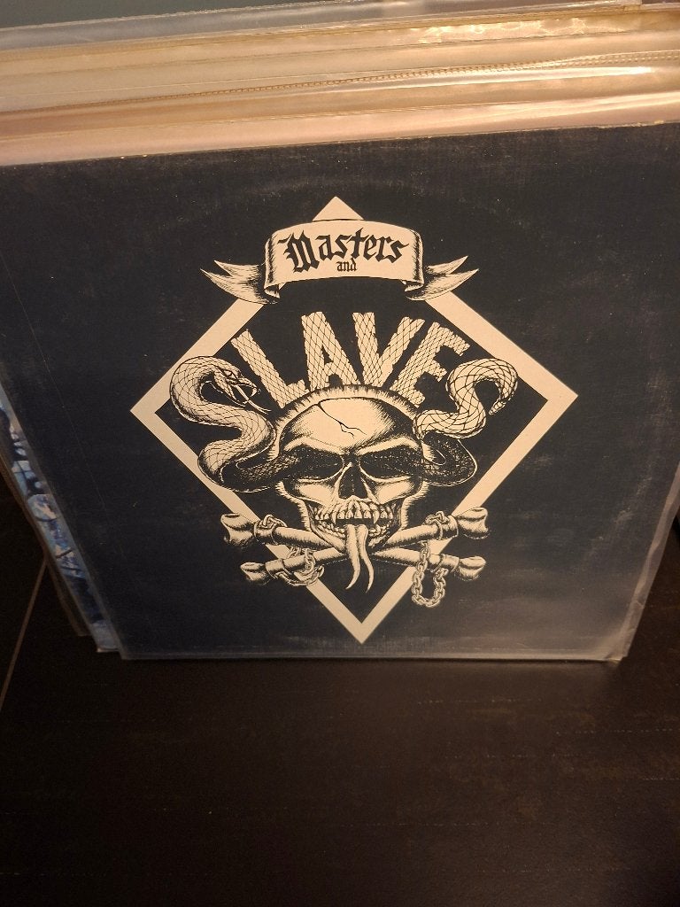 lp - masters and slaves - welcome to the meat machine- vak 5, Cd's en Dvd's, LP, Gebruikt, Hardrock, 12 inch