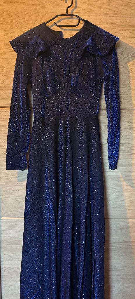 Robe de soirée, Autre, Comme neuf, Bleu, Envoi