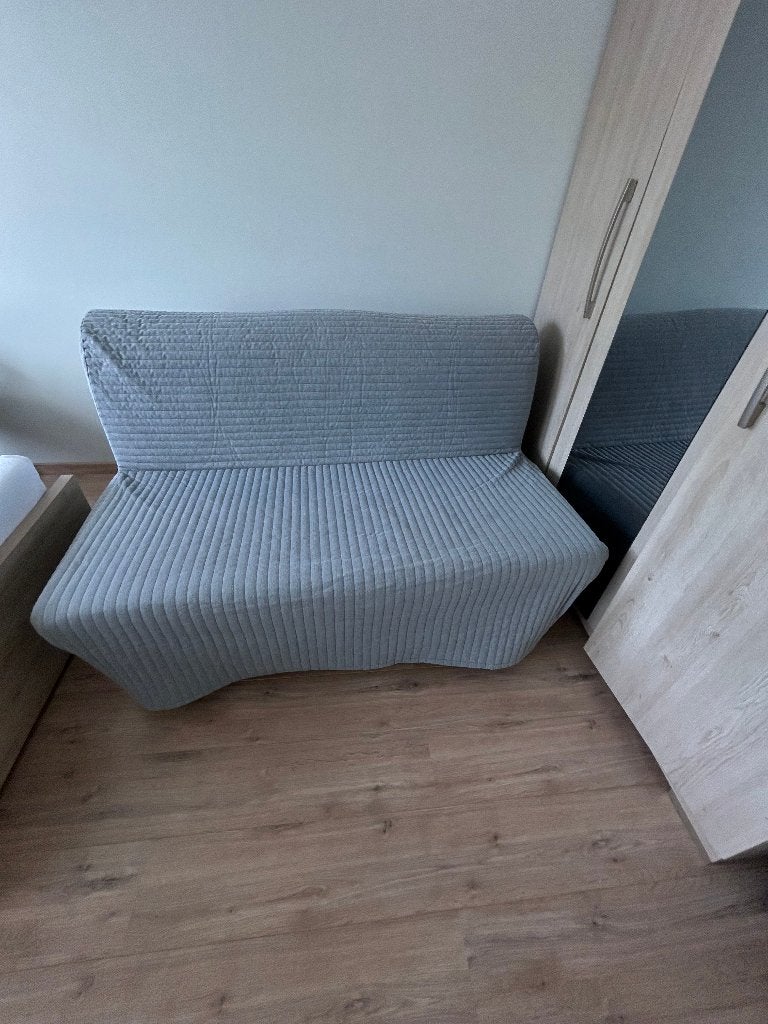 Ikea bedbank, Ophalen, Tweepersoons, Zo goed als nieuw, Grijs