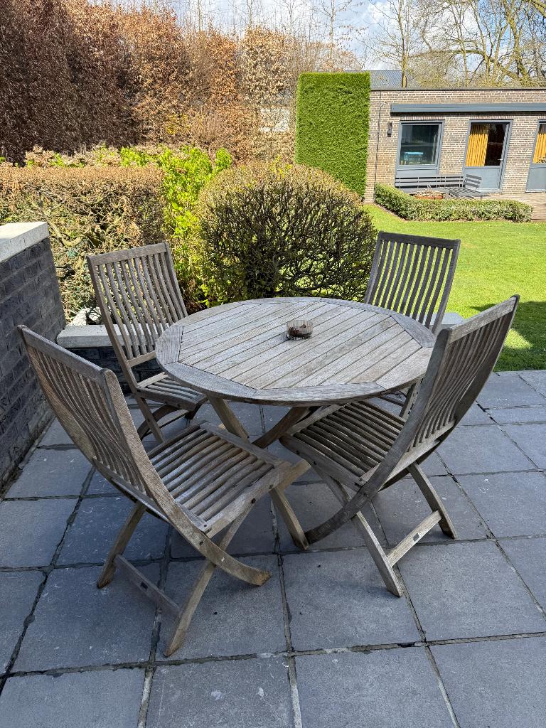 Tuinmeubels, Tuin en Terras, Tuinsets en Loungesets, Ophalen, 4 zitplaatsen, Gebruikt, Tuinset