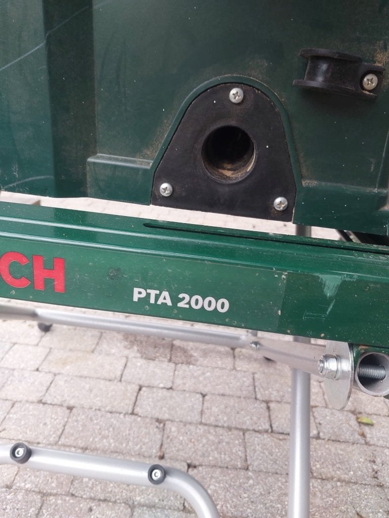 Bosch PTS 10 tafelzaag + PTA 2000 onderstel, Doe-het-zelf en Bouw, Gereedschap | Zaagmachines, Ophalen, Gebruikt, 70 mm of meer