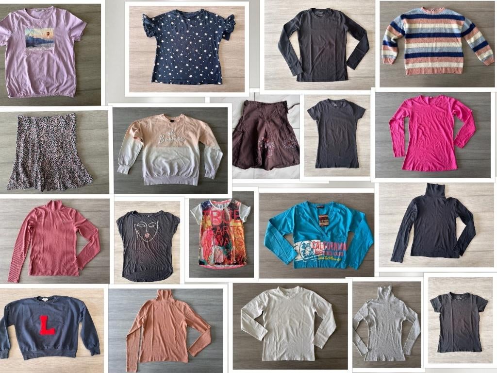 5 euro: pakket meisjeskleding 15-tal stuks maat 146/158, Kinderen en Baby's, Ophalen of Verzenden, Gebruikt, Maat 146