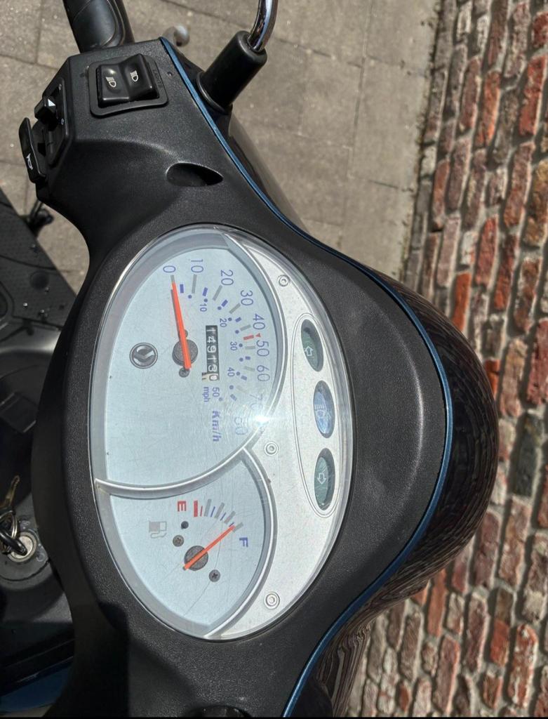 Blauwe Fiddle Sym 2 50cc S