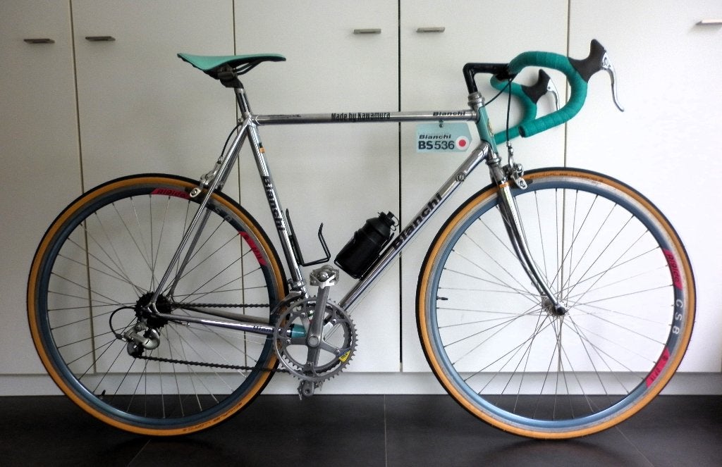 retro koersfiets Bianchi made by Kawamura BS536, Fietsen en Brommers, Fietsen | Racefietsen, Ophalen, Staal