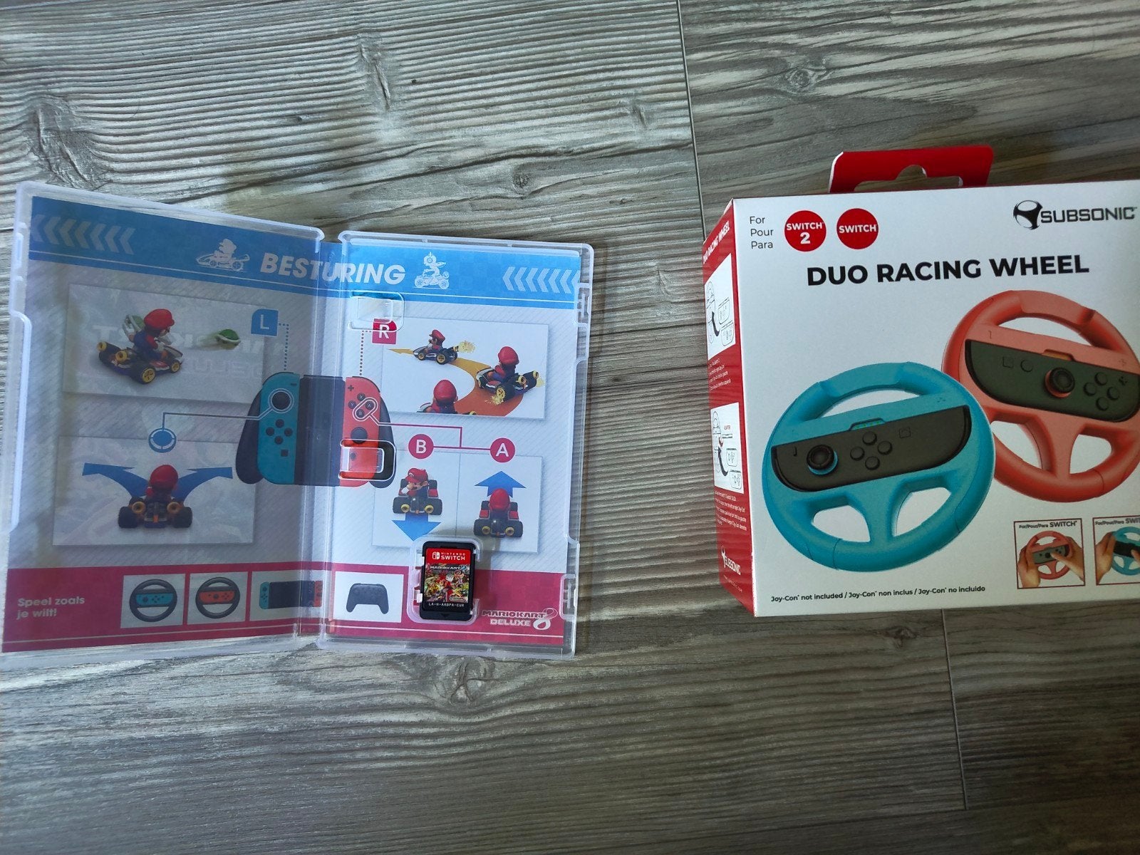 Mario Kart 8 Deluxe + Nieuwe Subsonic Duo Racing Wheels, Games en Spelcomputers, Ophalen of Verzenden