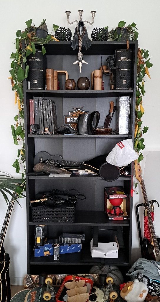 Bibliothèque IKEA BILLY noire, 25 à 50 cm, Avec tablette(s), Enlèvement, Utilisé