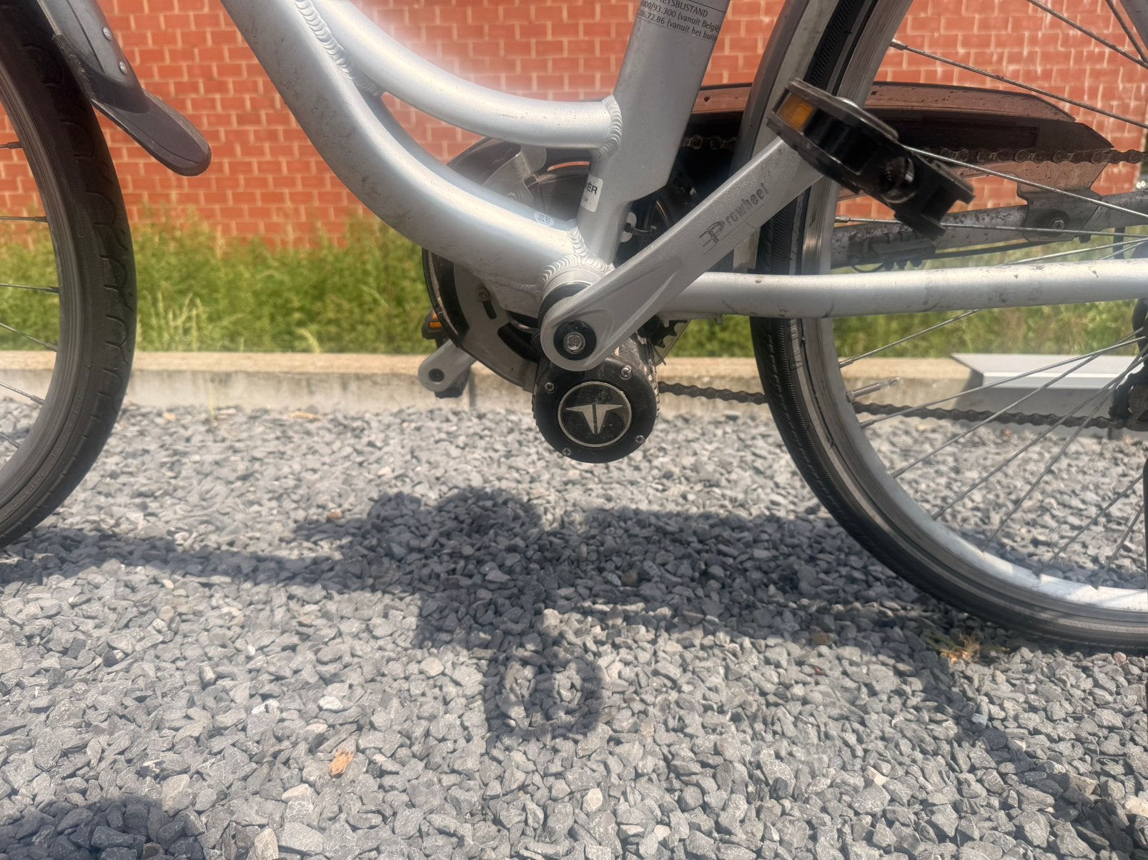 Elektrische damesfiets met werk aan, Frein sur jante, Femmes, Aluminium, Enlèvement