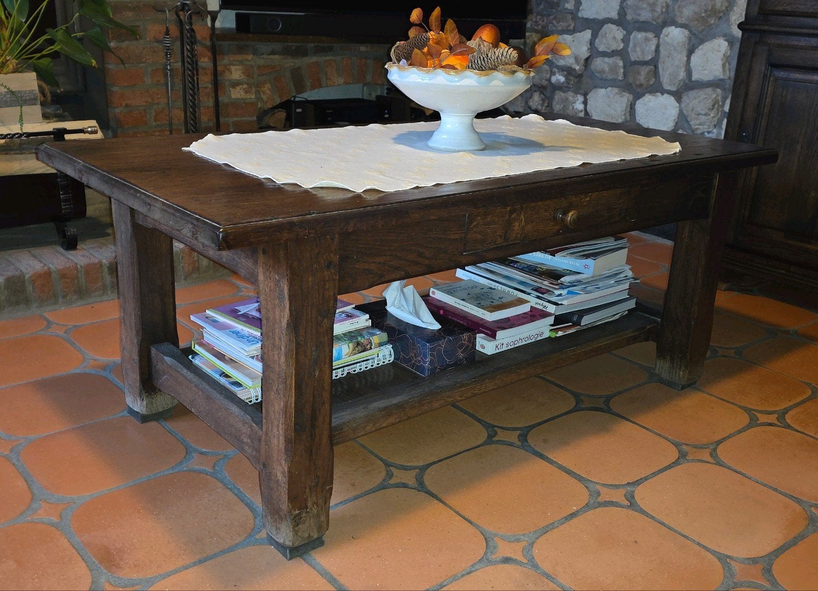 Tables en Chêne Massif, 100 à 150 cm, Comme neuf, 50 à 100 cm, Chêne