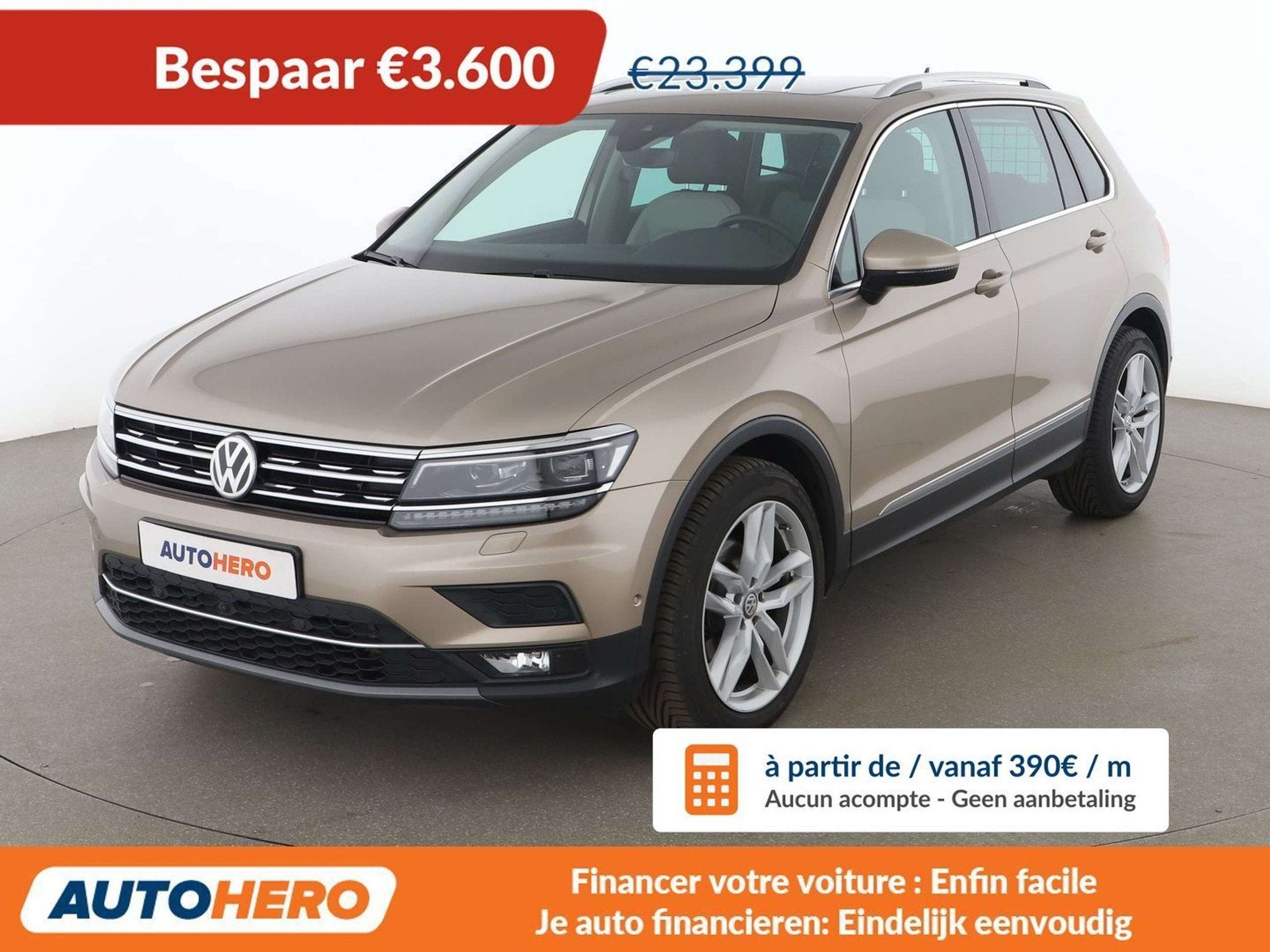 Volkswagen Tiguan 2.0 TDI Highline BlueMotion Tech, Auto's, Volkswagen, Gebruikt, Adaptive Cruise Control, 5 deurs, 150 pk