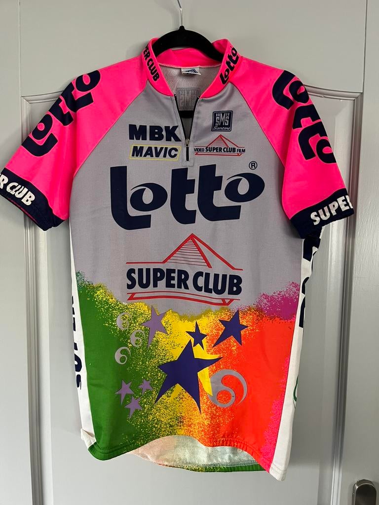 Vintage retro lotto wielertrui xxl, Ophalen, Zo goed als nieuw, XXL