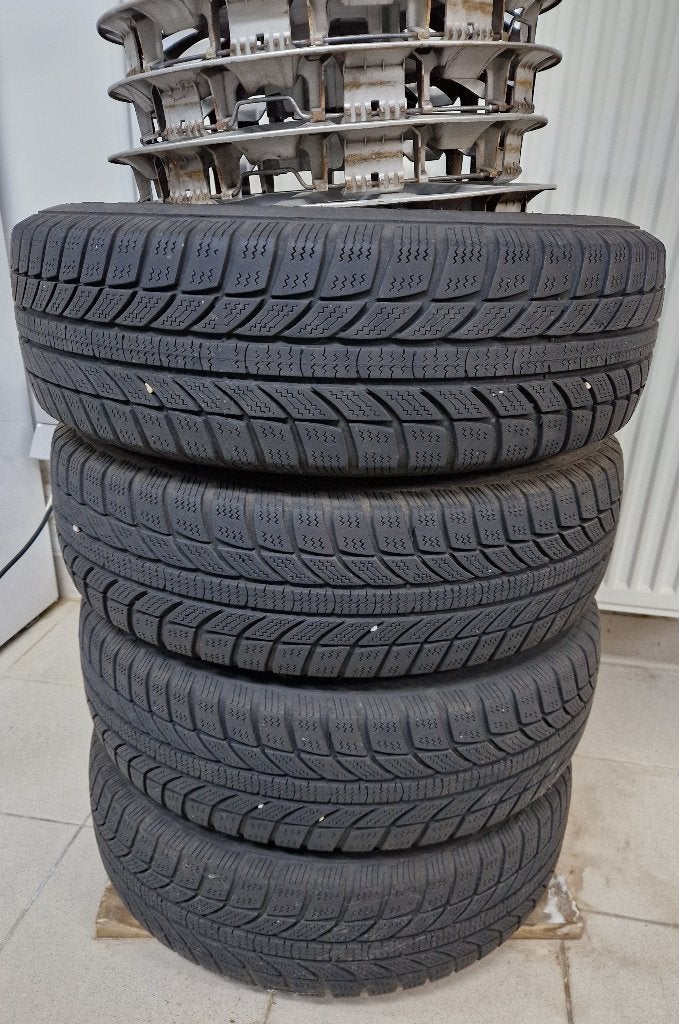 4 winterbanden met velgen (OPEL Corsa), Ophalen, 14 inch, Gebruikt, 175 mm