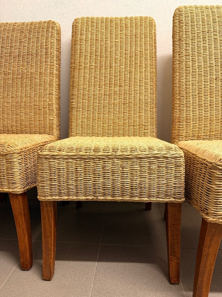 6 chaises de salle à manger, Enlèvement, Comme neuf, Osier ou Rotin, Cinq, Six Chaises ou plus