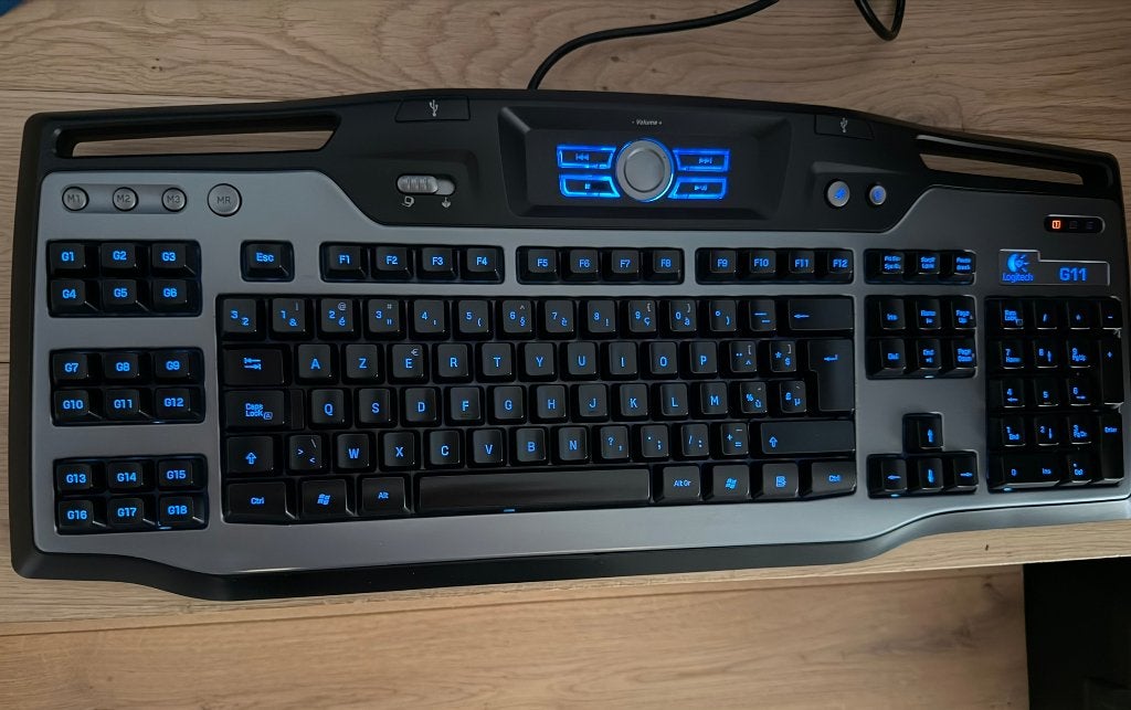 Vintage Logitech G11 toetsenbord, Computers en Software, Toetsenborden, Gebruikt, Gaming toetsenbord, Logitech, Azerty