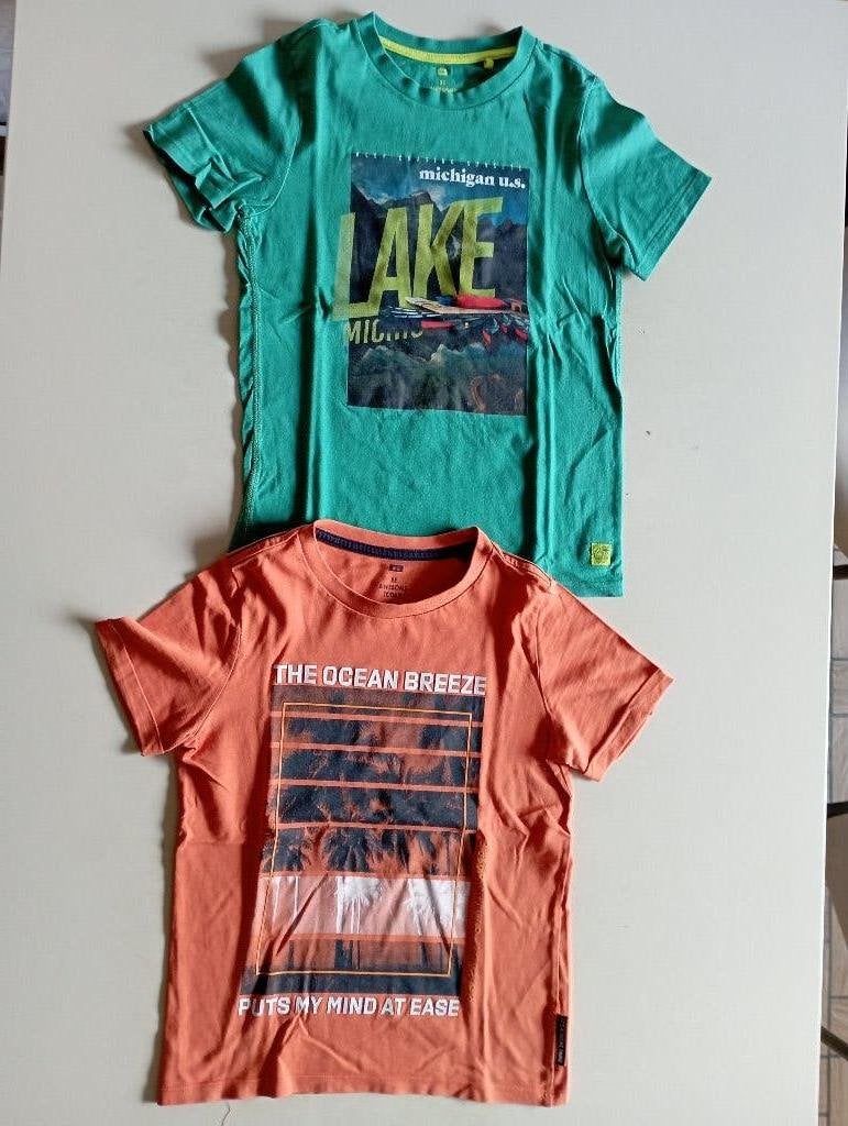 10 T-shirts met korte mouw maat 134, Kinderen en Baby's, Kinderkleding | Maat 134, Ophalen of Verzenden, Zo goed als nieuw, Shirt of Longsleeve