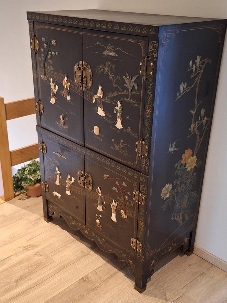 Oosterse handbeschilderde Chinese kast , unieke eyecatcher, Ophalen