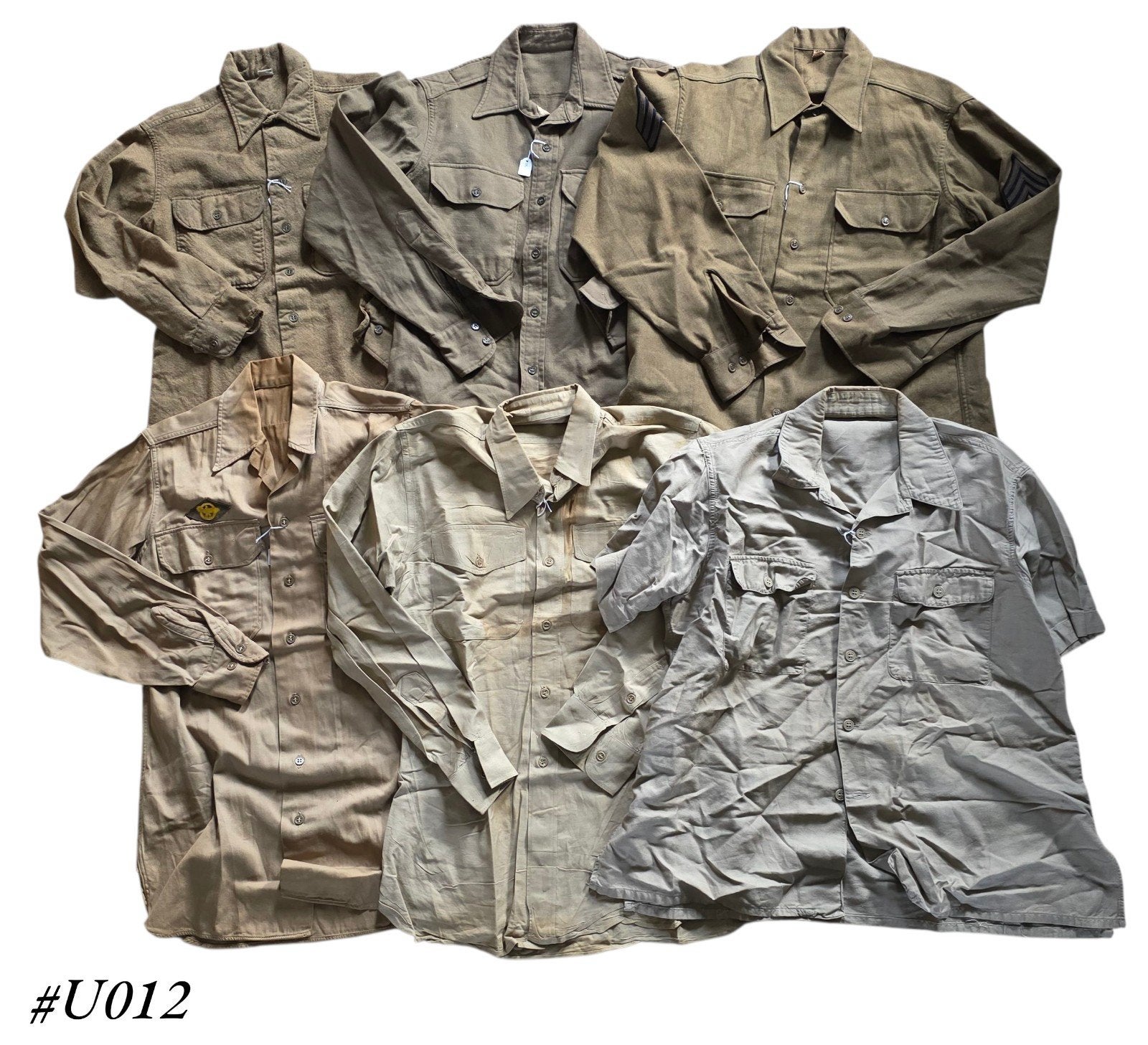 Chemises en laine EM & Officer M-1937 de la Seconde Guerre m, Enlèvement ou Envoi, Armée de terre, Vêtements ou Chaussures