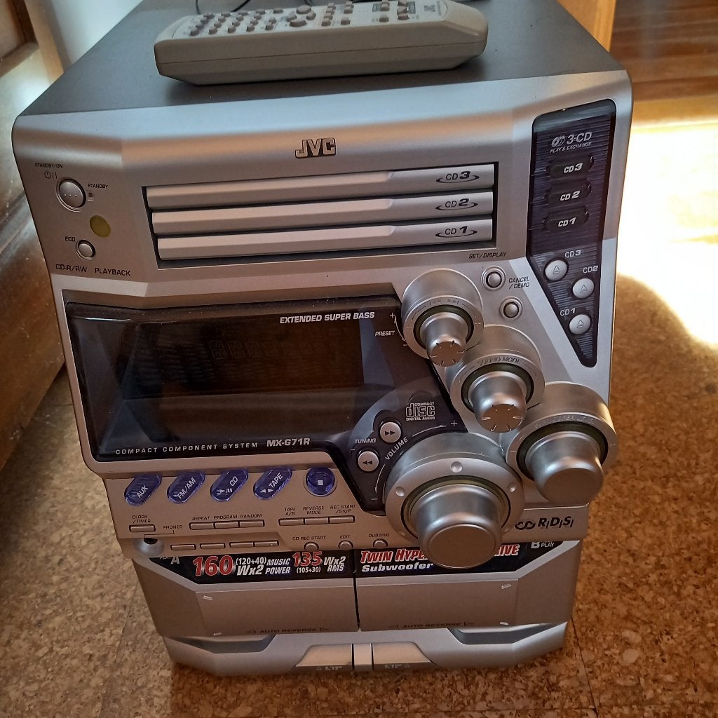 Chaîne Hi-fi avec baffles, Audio, Tv en Foto, Ophalen, Zo goed als nieuw, Cd-speler, JVC