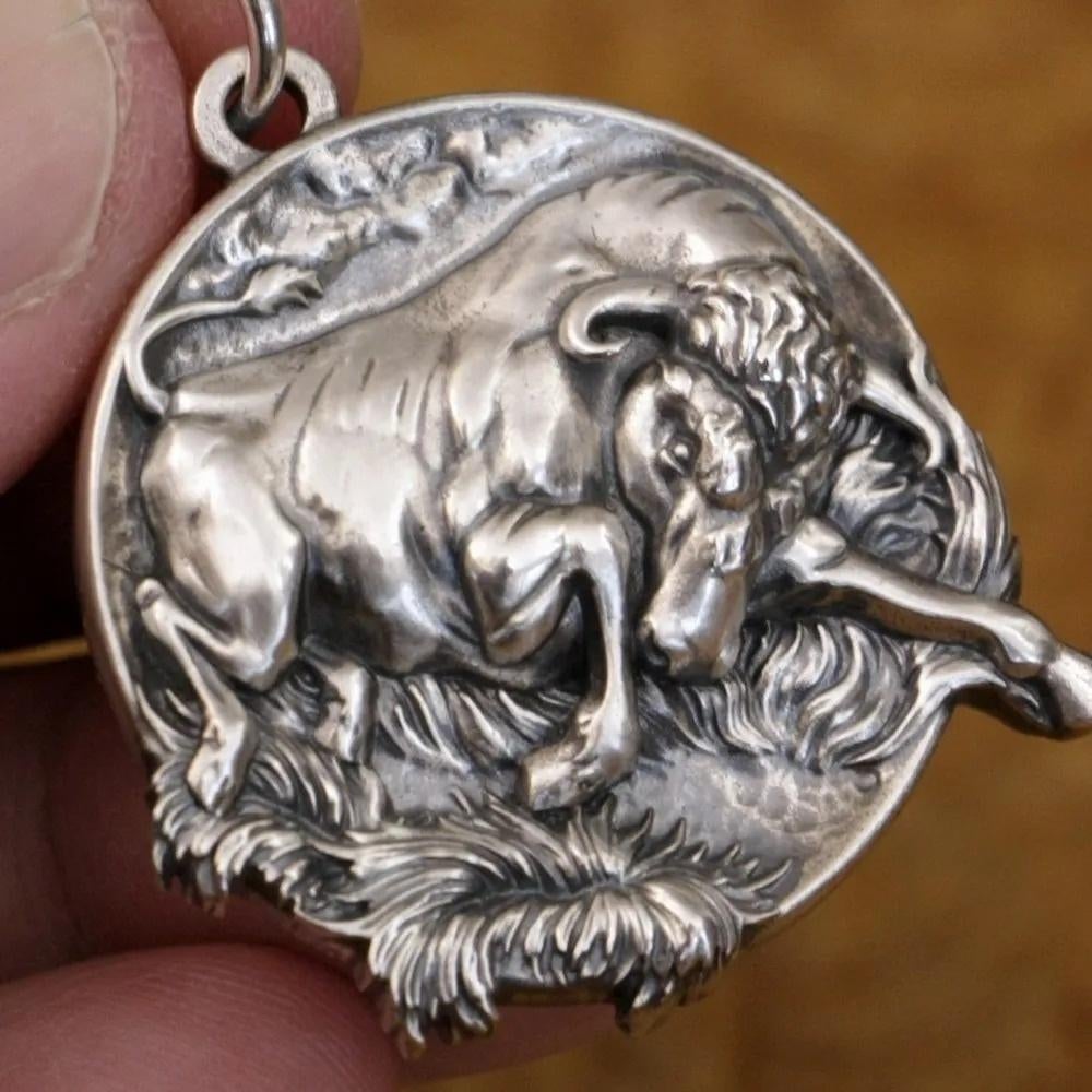 Stier Hanger - 925 hanger, Handtassen en Accessoires, Kettinghangers, Nieuw, Zilver, Zilver, Dier, Verzenden