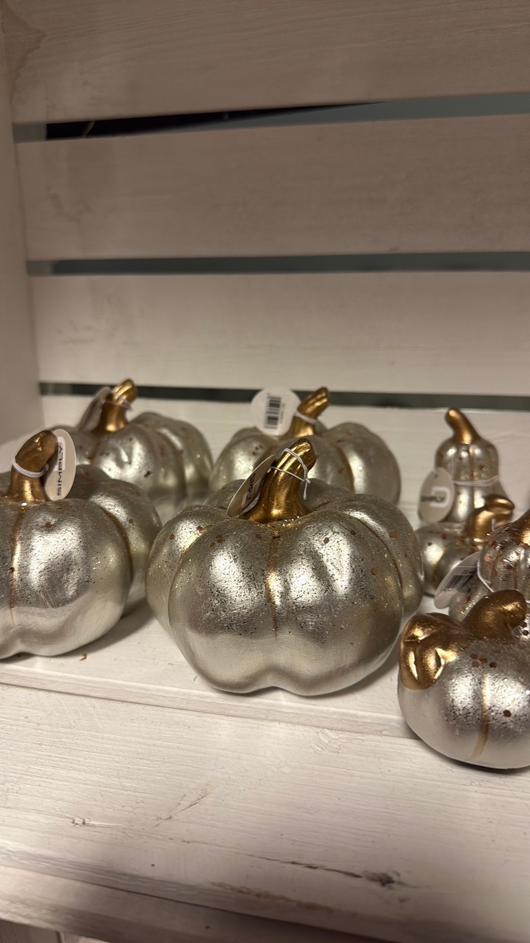 Décoration de citrouilles d'automne, Enlèvement, Neuf, Argent, Pierre/céramique