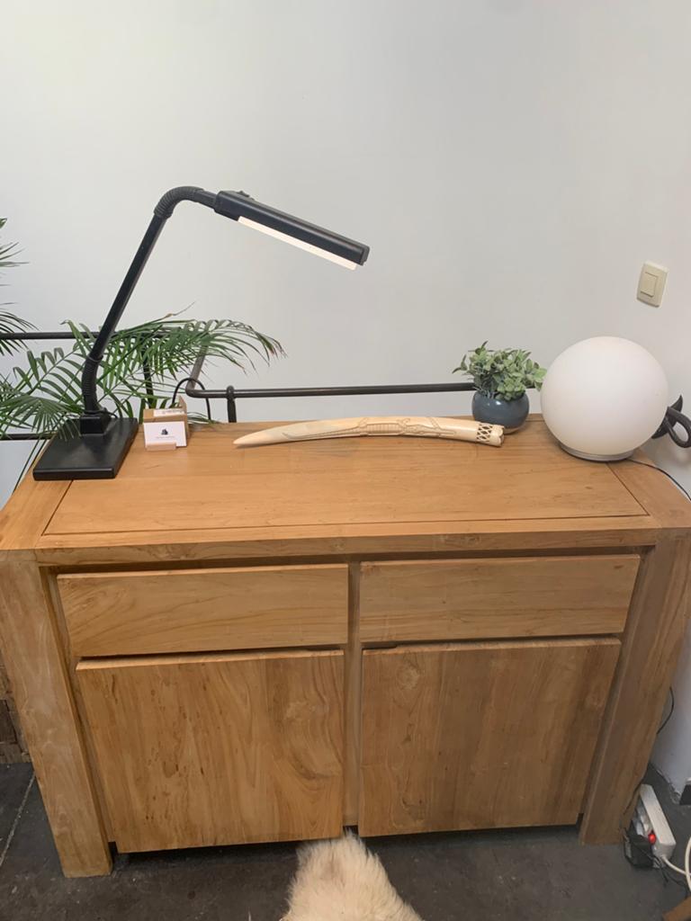 Meuble en teck massif – style naturel, Enlèvement, Comme neuf, Teck