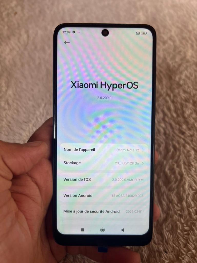 Xiaomi Redmi Note 12 – 128GB – Très bon état, Télécoms, Téléphonie mobile | Samsung, Enlèvement, Comme neuf