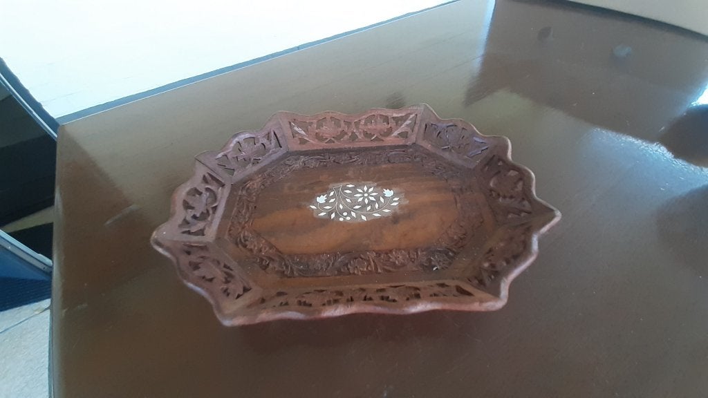houten schaal vintage, Schaal, Ophalen of Verzenden, Zo goed als nieuw, Overige vormen