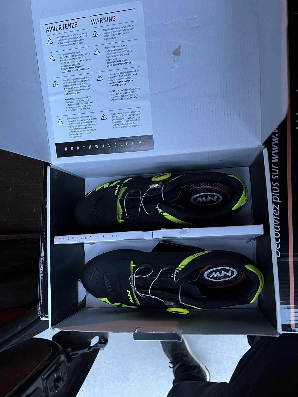 fietsschoenen, Enlèvement