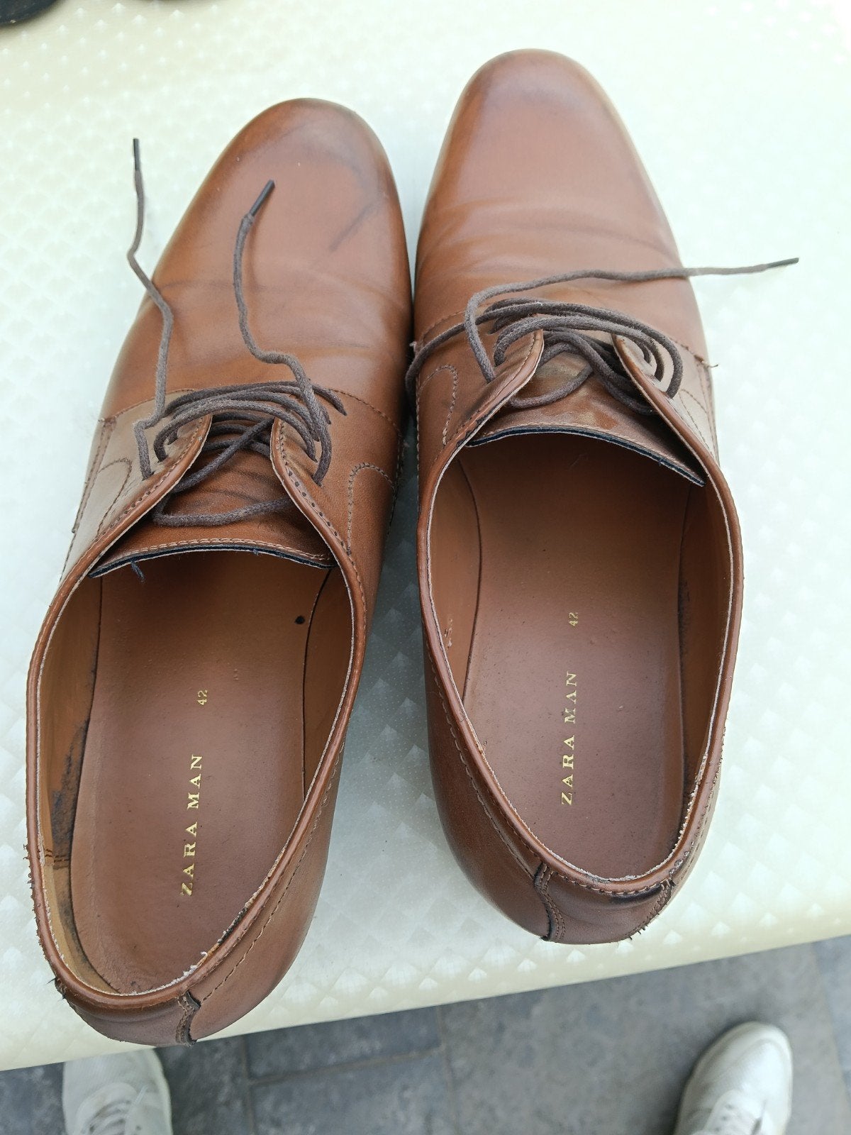 cognac kleur herenschoen mt42, Ophalen