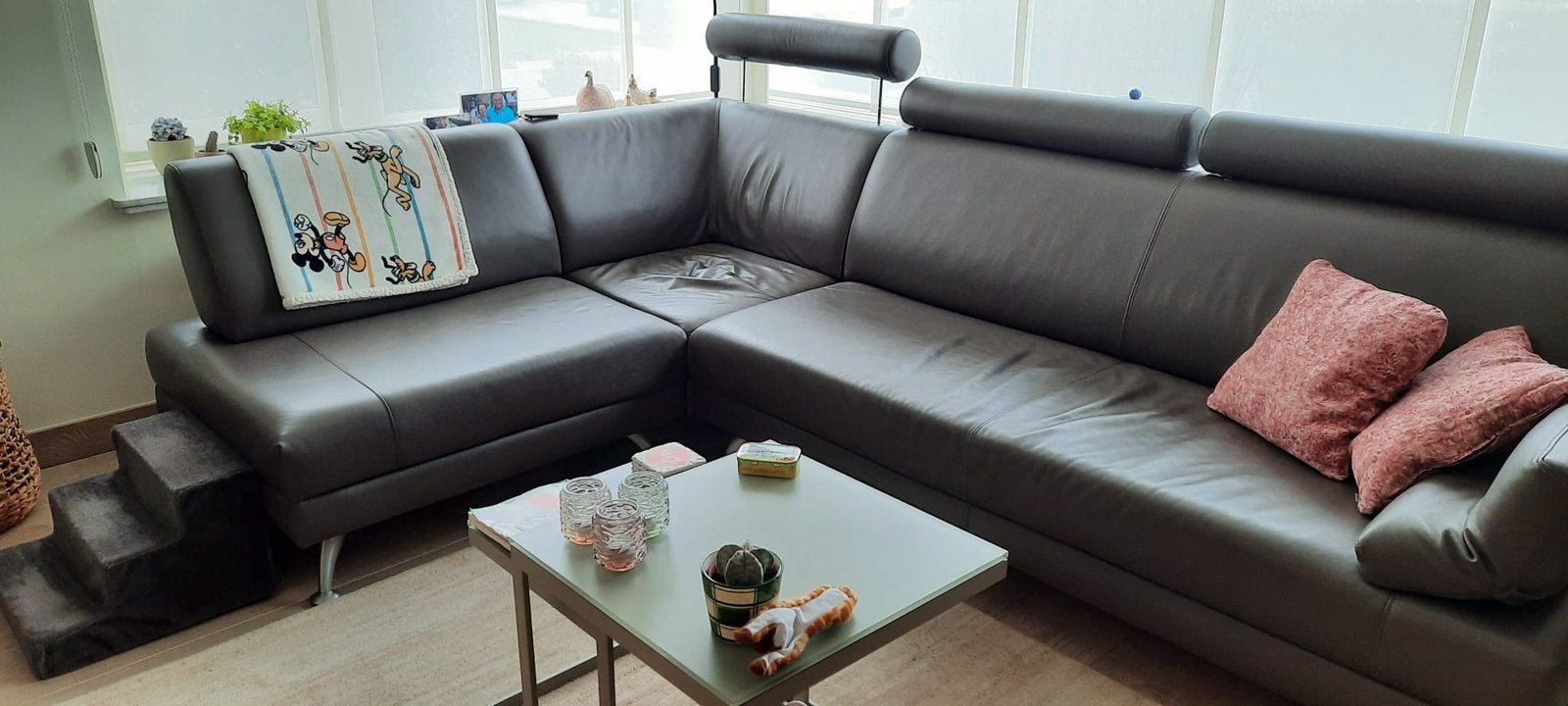Lederen hoeksalon in perfecte staat!, Huis en Inrichting, Ophalen, Zo goed als nieuw, Leer, Hoeksalon