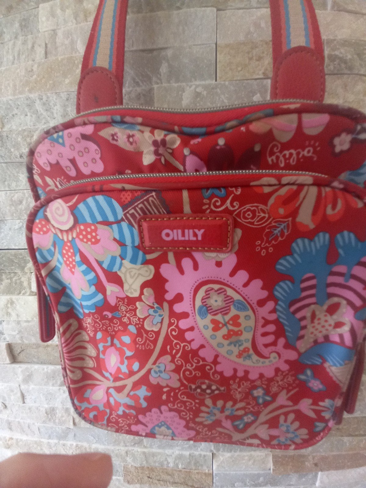 PETIT  SAC A BANDOULIÈRE OILILY 8€, Rouge, Moins de 40 cm, Moins de 35 cm, Poignée extensible