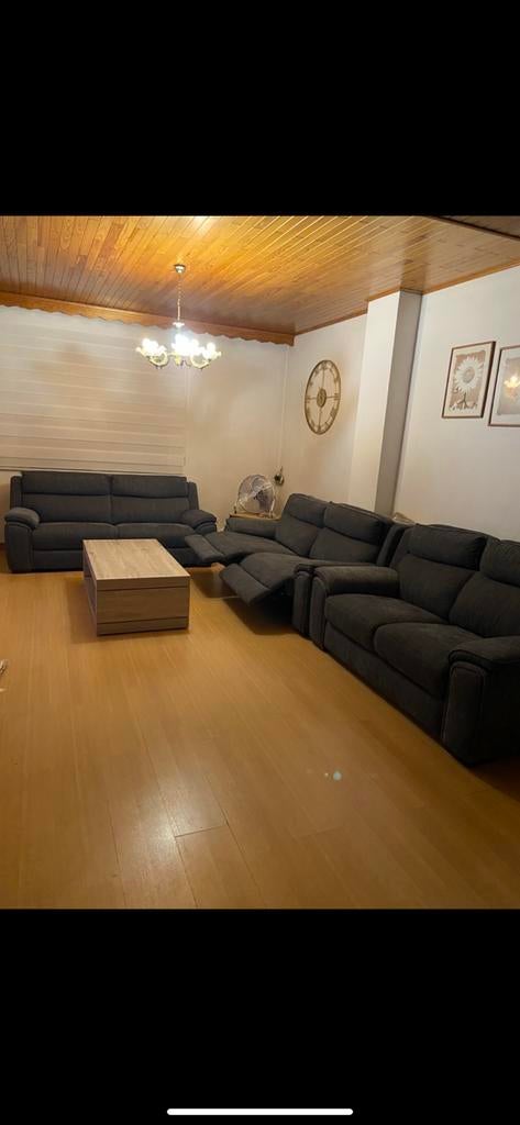 TE KOOP - A VENDRE -zetels  banken salon met relax loop, Antiek en Kunst, Ophalen