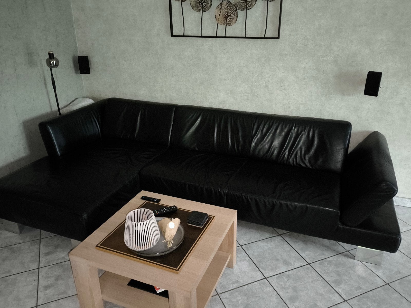 Canapé en cuir, 2,7x1,5m. Bonne qualité !