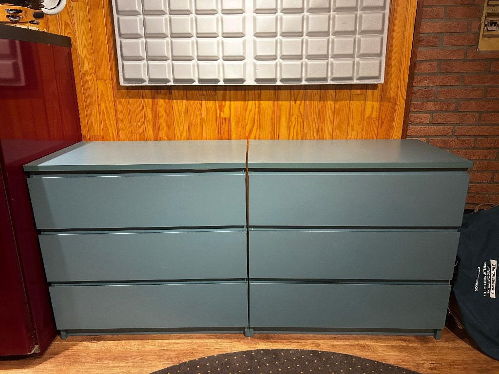 Commodes Ikea Malm turquoise, 3 ou 4 tiroirs, 25 à 50 cm, Moins de 100 cm, Enlèvement