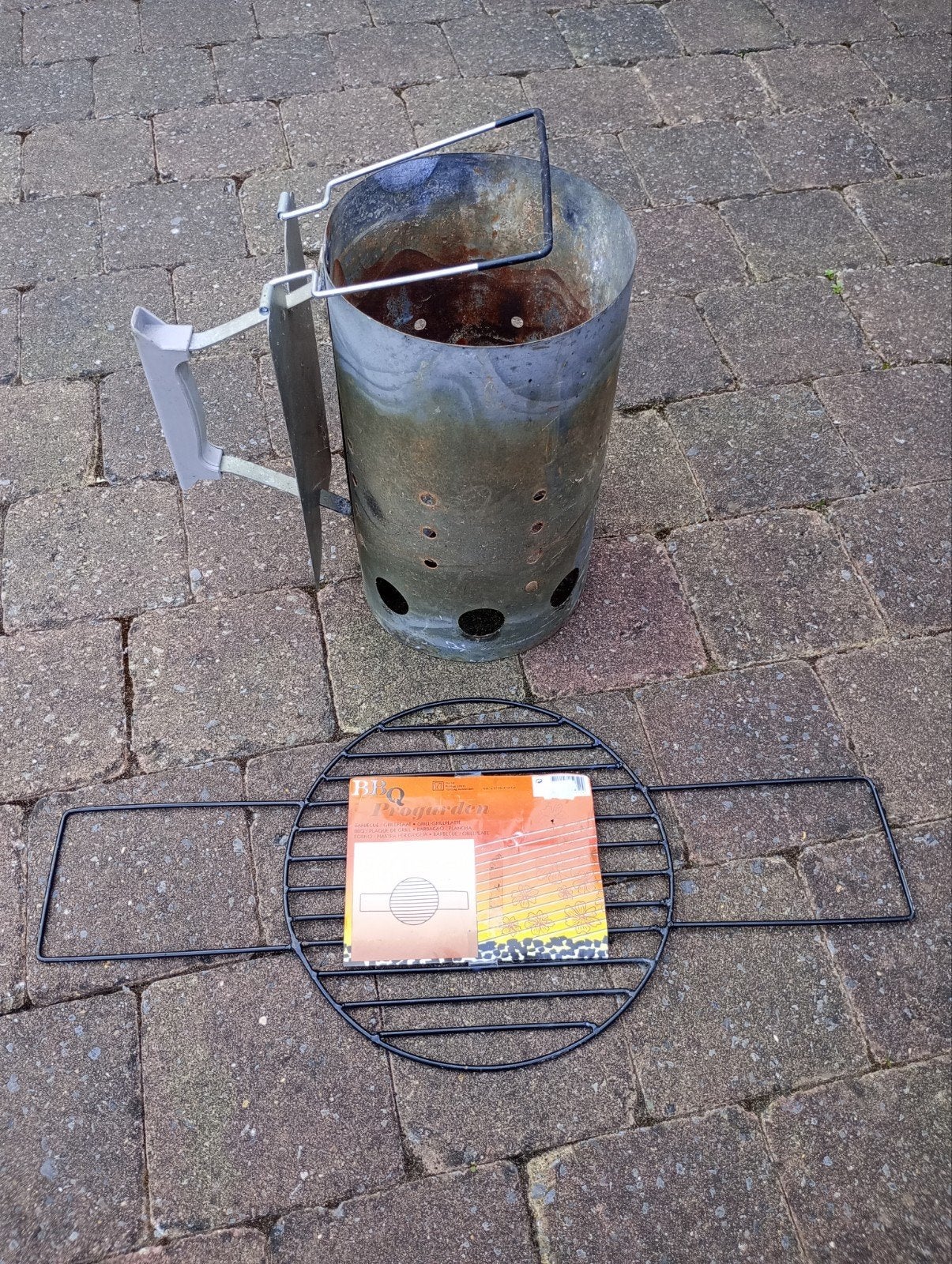 Barbecuestarter + kleine grillplaat voor barbecue, Tuin en Terras, Ophalen