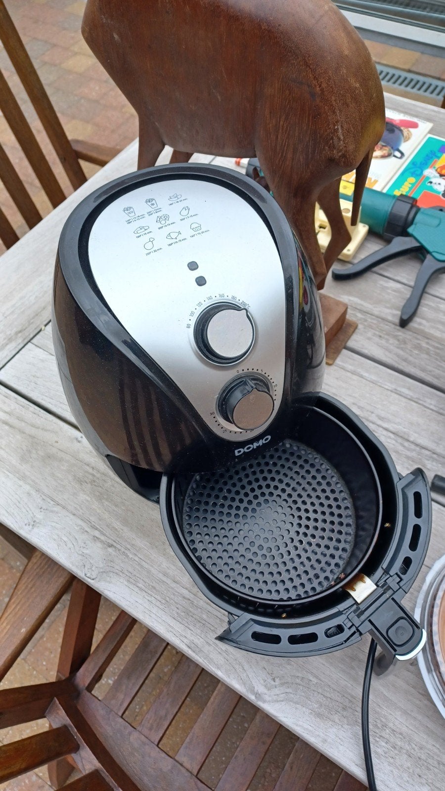 2de hands domo airfryer, Electroménager, Friteuses à air, Enlèvement, Friteuse à air