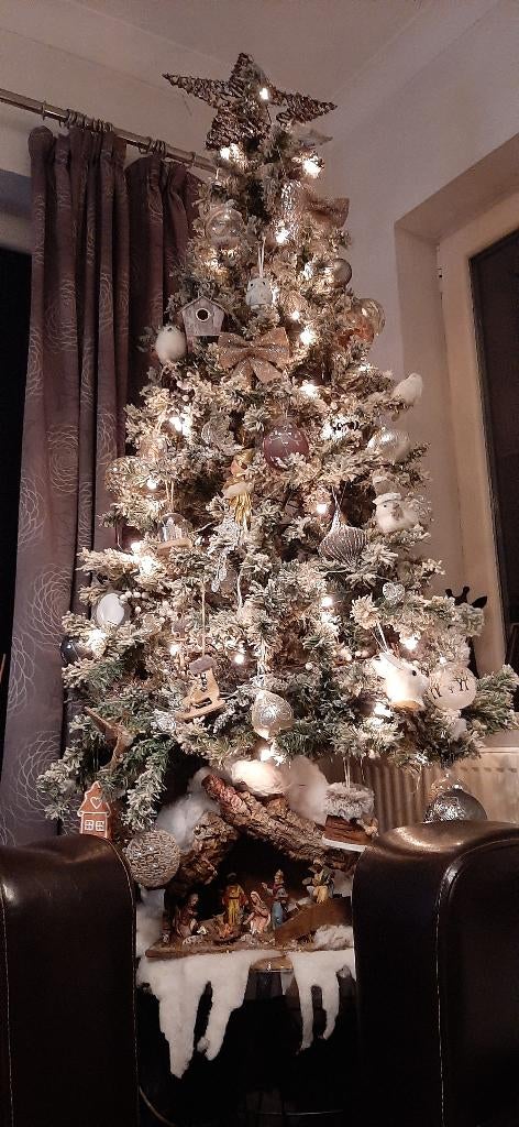 sapin de noël enneigé 1m80, Divers, Noël, Comme neuf, Enlèvement