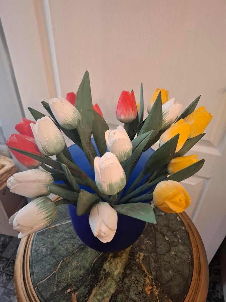 Houten bloemen handwerk, Huis en Inrichting, Ophalen