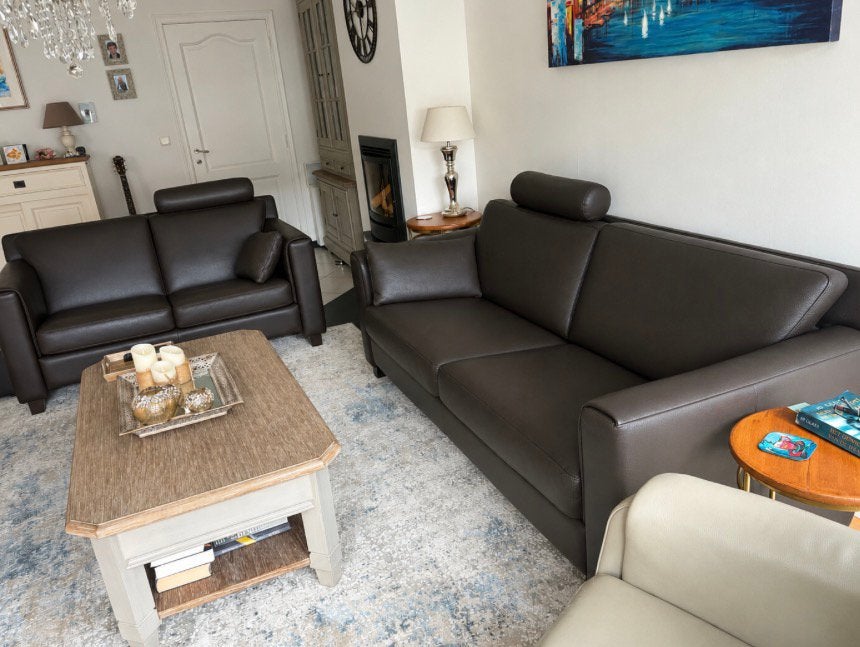 Salon 3 & 2 Zit. (Hoog kwaliteitsleder), Ophalen, Zo goed als nieuw
