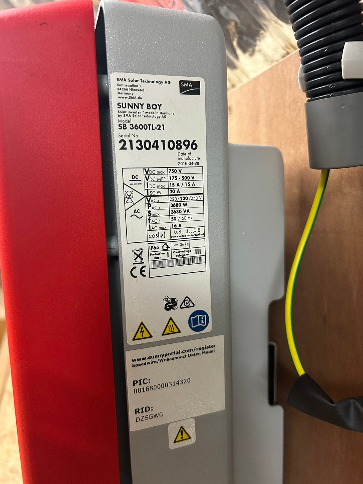 Sunnyboy SB3600TL-21, Ophalen, Zo goed als nieuw