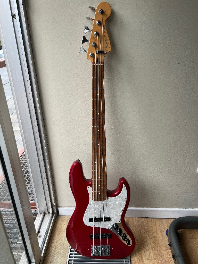 Fender Jazz Bass deluxe V(5 strings) Mexican, basse 5 corde, Enlèvement, Utilisé, Électrique, 5 cordes