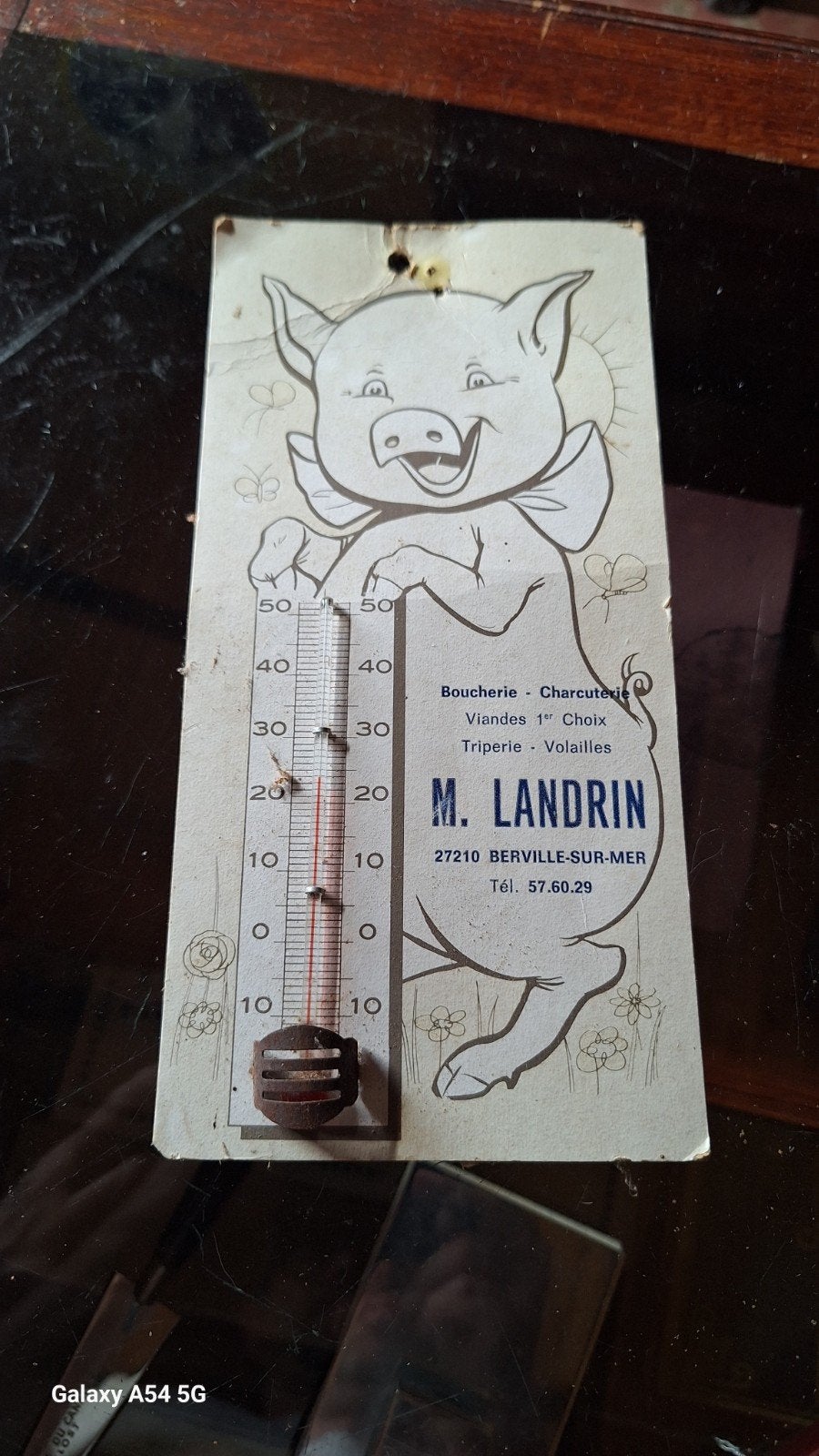 Kleine thermometer beenhouwerij, Verzamelen, Merken en Reclamevoorwerpen, Ophalen of Verzenden