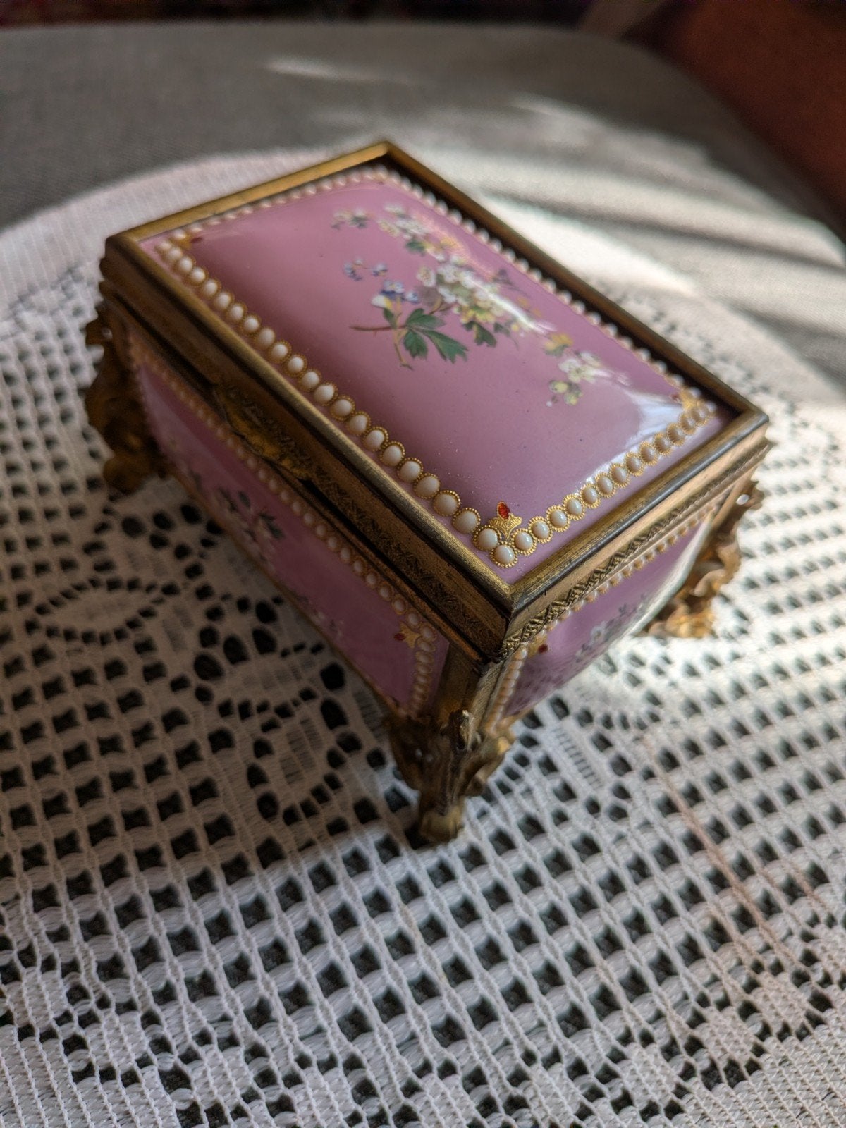 Boîte à bijoux française ancienne, Antiquités & Art, Antiquités | Porcelaine, Enlèvement