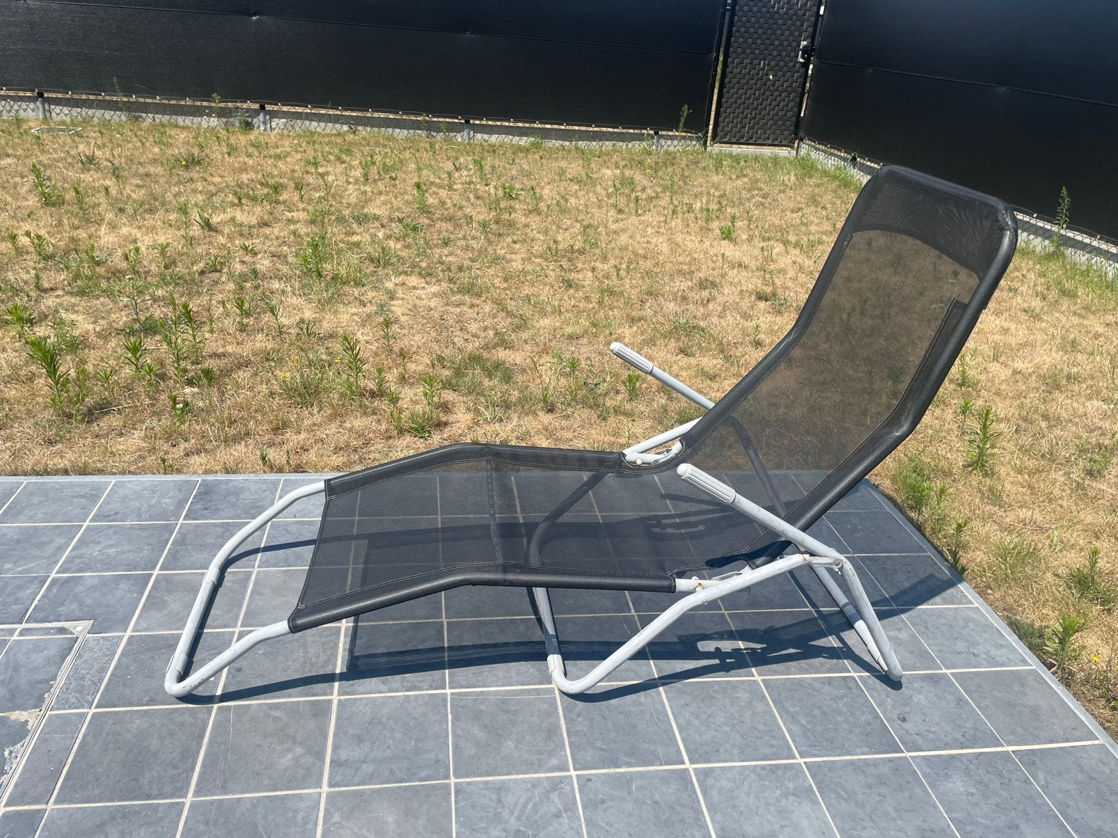 Ligbed tuin, Tuin en Terras, Ligbedden, Ophalen, Gebruikt, Metaal, Verstelbaar