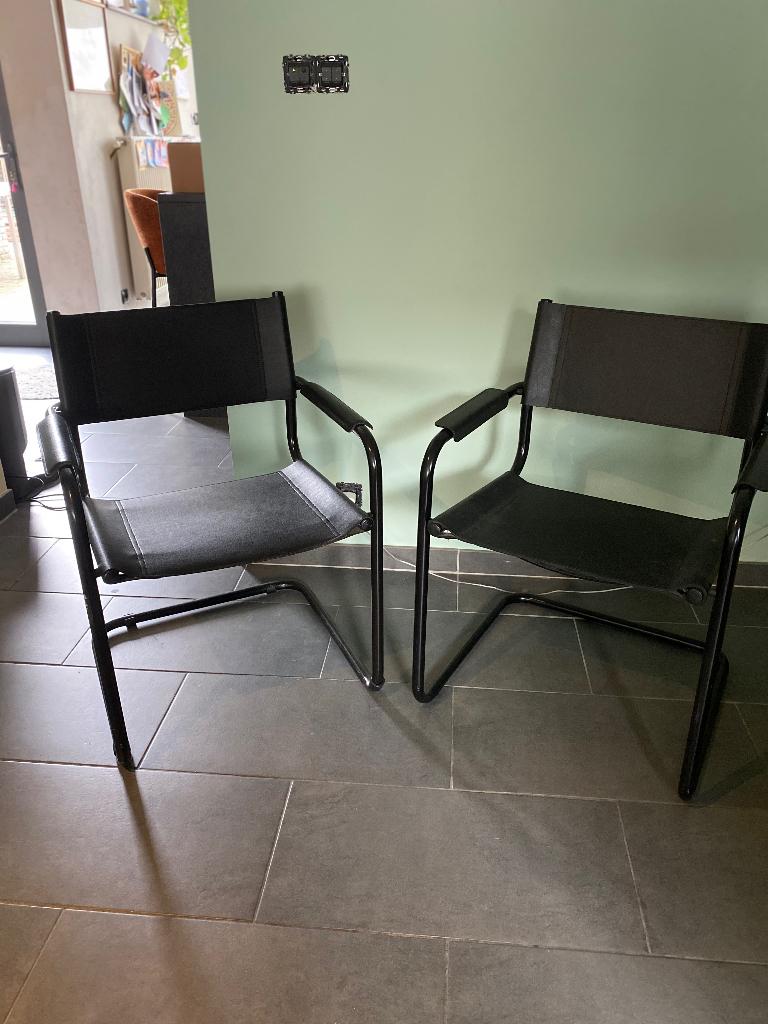 Bureau stoel eetkamer stoel vintage Marcel breuer, Ophalen, Twee, Zwart, Vintage